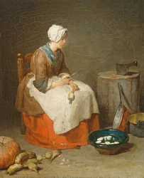 La servante de cuisine, 1738